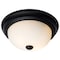 Nuvo 2-Light 11-Inch Flush Mount, Matte Black Finish Opal Glass 60/127 - alternate 3